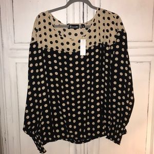 Black & Cream Dot Top